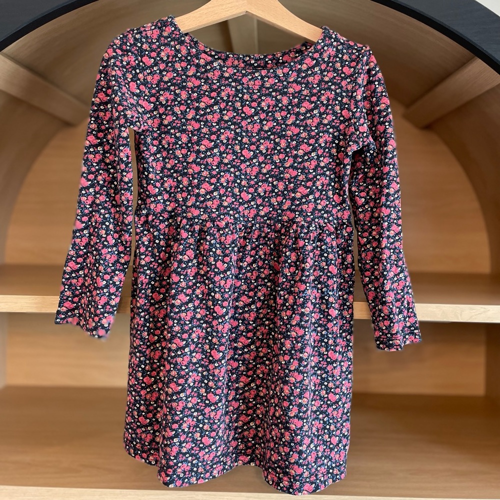 GAP Kids Floral Long Sleeve Dress Size XS (4-5)